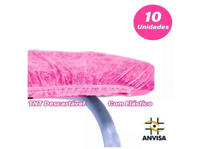 Lençol Rosa Pink 20gm² com elástico ProtDesc com 10 unidades 2,10 x 0,90m